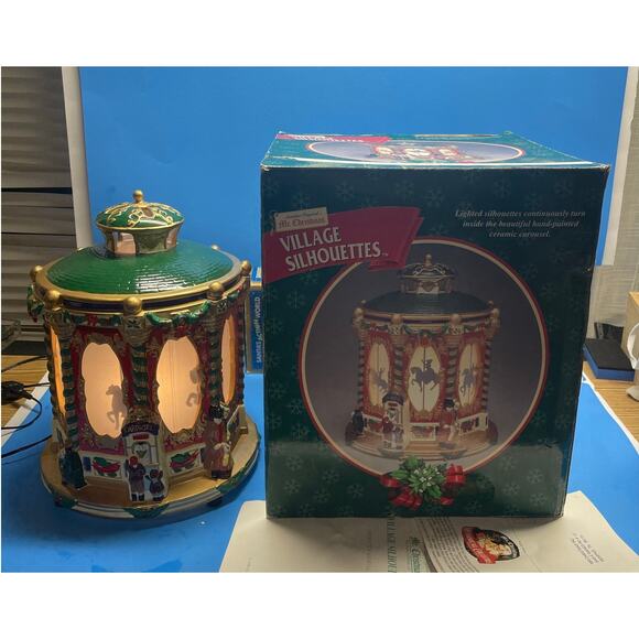 Vintage MR. CHRISTMAS Village Silhouettes Ballroom 1998 w original box. Works - Picture 1 of 10